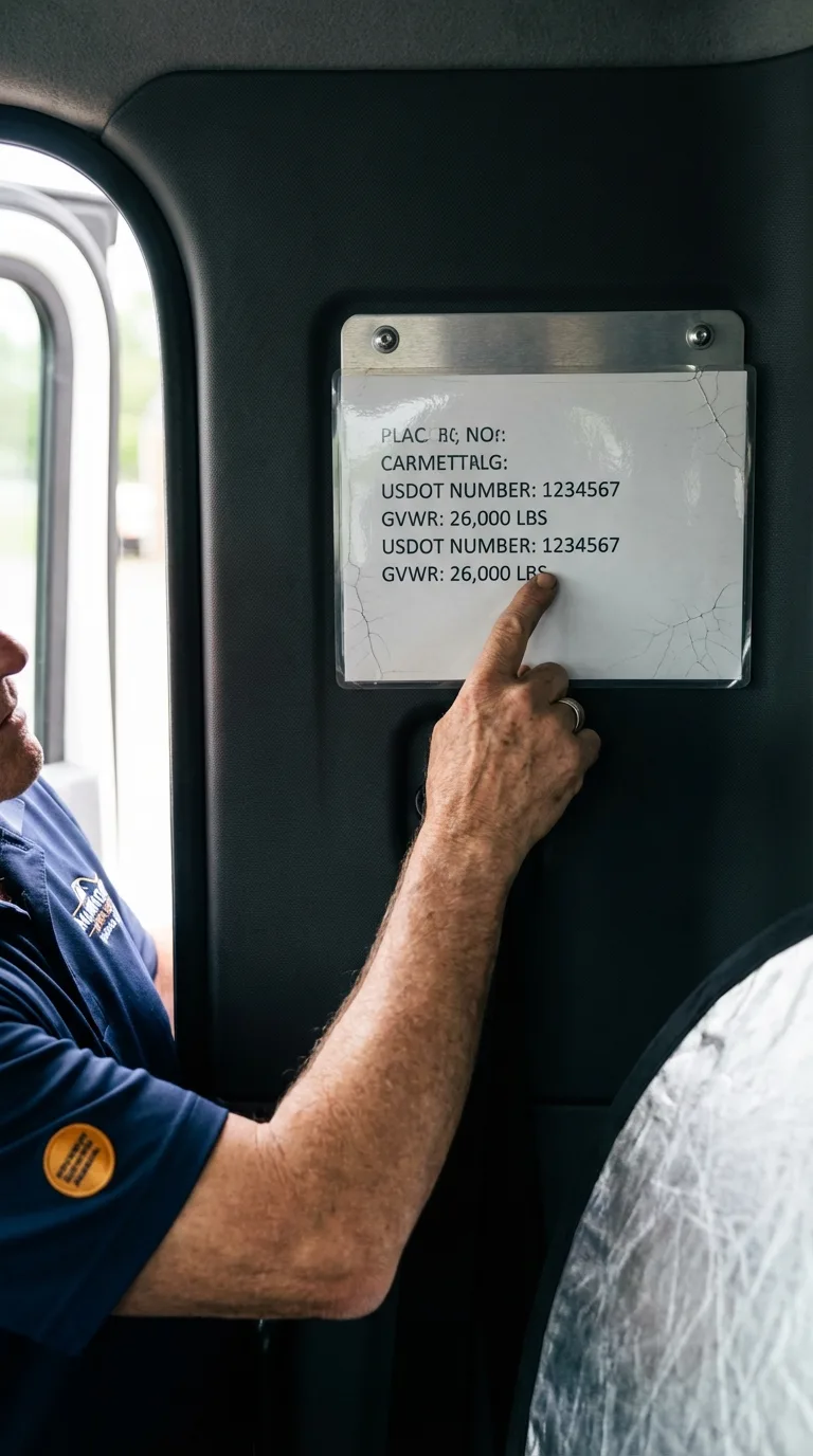 USDOT licensing placard verification in Bainbridge Island